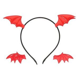 Bat Ears Headband - Halloween Bat Headpiece Hair Accessory for Women & Girls - F